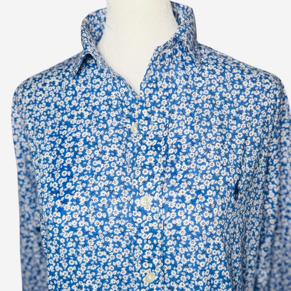 Polo Ralph Lauren Blue Floral Button-Up Shirt - Picture 3 of 9
